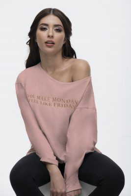 BUZO ROSA ESTAMPADO